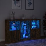  Komoda s LED svjetlima boja dimljenog hrasta 181,5x37x100 cm | shoptok.hr