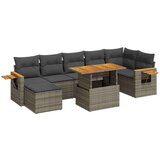 vidaXL 8-dijelni set vrtnih sofa od poliratana s jastucima sivi bagrem | shoptok.hr