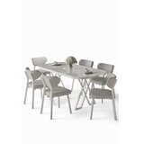 Hanah home trpezarijski set, 7 dijelova, siva Slike