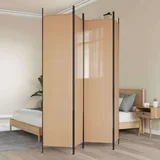 4-panelni pregradni zid Bež 200 x 220 cm Tkanina - Bež 200 x 220 cm
