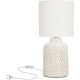 Candellux Lighting Kremno bela namizna svetilka s tekstilnim senčnikom (višina 32 cm) Iner – Cene
