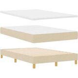 vidaXL Box Spring Postelja z vzmetnico & LED Krem 120x190 cm Tkanina, (22080934) | Shoptok.si