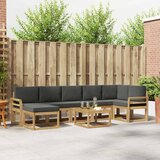  Set vanjskih sofa 8 kom. Bijela i antracit Poliester | shoptok.hr