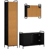  Set ormarića za kupaonicu 3 kom. Crni hrast 40 x 36 x 181 cm - Crni hrast Ormarić ispod sudopera (3 vrata) + viseći ormarić + ku | shoptok.hr