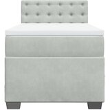 Box spring krevet s madracem svjetlosivi 80 x 200 cm baršunasti | shoptok.hr