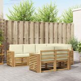  Set vanjskih sofa 7 pcs Bijela i krem 251 x 132,5 x 73 cm | shoptok.hr