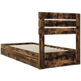  Okvir za krevet s ladicama Dimljeni hrast 90 x 200 cm | shoptok.hr