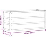  Cvetlično korito Svetlo siva 100 x 40 x 45 cm Jeklo, (5000207545) | Shoptok.si