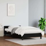  Posteljni okvir z vzglavjem črn 90x200 cm blago, (20739815) Cene