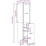 vidaXL Lekarniška omara starinski les 30x41x144,5 cm inženirski les | Shoptok.si