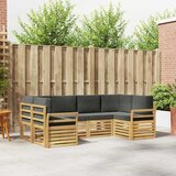  Set vanjskih sofa 6 pcs Bijela i antracit 245 x 130,5 x 73 cm | Eponuda.com