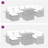 vidaXL 8-dijelni set vrtnih sofa od poliratana s jastucima bež bagrem | shoptok.hr
