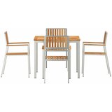 Vanjski set za objedovanje 5 pcs Smeđa Čvrsto teak drvo | shoptok.hr