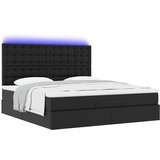  Otomanski okvir kreveta s madracem crni 180x200cm umjetna koža | Eponuda.com