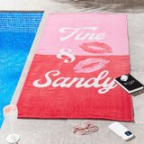Sassy B Rdeča/rožnata frotirna bombažna brisača za na plažo 76x160 cm Fine and Sandy – | Shoptok.si