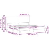 Krevetna konstrukcija Krem 180 x 200 cm Kordura tekstil | shoptok.hr