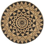 vidaXL Ručno rađeni tepih od jute s crnim uzorkom 90 cm | shoptok.hr
