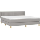  Box spring postelja z vzmetnico svetlo siva 180x200 cm blago, (20790996) | Shoptok.si
