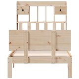 vidaXL Knjižna postelja brez vzmetnice 90x200 cm trdna borovina | Shoptok.si
