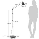 Kave Home Črna talna svetilka La Forma Odine | Shoptok.si