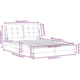  Okvir za krevet s uzglavljem cappuccino 140x200 cm umjetna koža | shoptok.hr