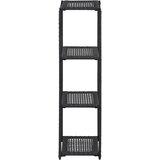 Police za pohranu crne 30 x 30 x 120 cm od poliratana | Shoptok.si