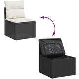  9-dijelni set vrtnih sofa s jastucima crni od poliratana bagrem | shoptok.hr