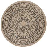 Ayyildiz Carpets Črna/bež okrogla zunanja preproga ø 160 cm Comilla – Cene