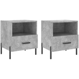 vidaXL Noćni ormarići 2 kom boja betona 40x35x47 5cm konstruirano drvo | shoptok.hr