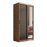 ADRK Drsna omara z ogledalom Hailey 100 cm - HRAST ARTISAN-RNA | Shoptok.si