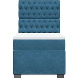 vidaXL Box spring postelja z vzmetnico modra 100x200 cm žamet, (21305298) | Shoptok.si