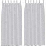 Voile zavjesa 2 kom. Svijetlo siva 260 x 140 cm Poliester | shoptok.hr