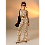 Sinsay Prozirne Heklane Flare Hlače | shoptok.hr