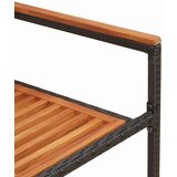  Stolići za vrt s mogućnošću slaganja 2 pcs Smeđa i crna | shoptok.hr