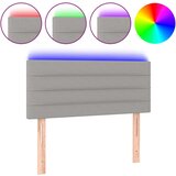 Maison Chic LED Posteljno vzglavje - Vzglavna omarica - Nočna omarica svetlo sivo 100x5x78/88 cm blago, (21708455) Cene