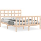 vidaXL Posteljni okvir z vzglavjem 120x200 cm trden les, (20736362) Cene