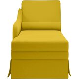  Počivaljka od baršun s valjkastim jastukom i rukonaslonom žuta | shoptok.hr