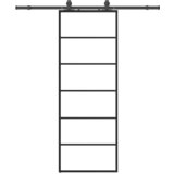  Klizna vrata s priborom crna 76 x 205 cm od ESG stakla | shoptok.hr