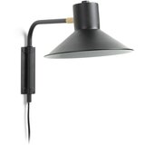 Kave Home Črna stenska svetilka ø 20 cm Aria – | Shoptok.si
