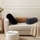  Presvlaka za jastuk 2 pcs HEERLEN Crna Ø 15 x 40 cm PV flis | shoptok.hr