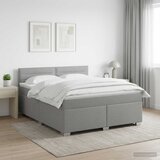  Boxspring krevet s madracem Svjetlosiva 140 x 200 cm Tkanina | shoptok.hr