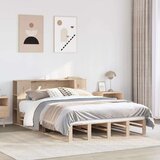 vidaXL Krevet s regalom za knjige bez madraca 140x190 cm masivno drvo | shoptok.hr