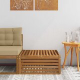 Vanjski otoman Prirodna 79 x 79 x 37 cm Čvrsto drvo akacije Cijene