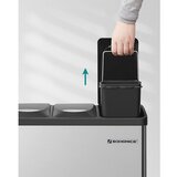 Songmics Koš za smeti 3v1, 3x 8 L, srebrn | Shoptok.si