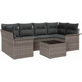  Sjedeća garnitura za vrt 7 pcs Siva Poli ratan | shoptok.hr
