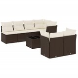  8-dijelni set vrtnih sofa s jastucima smeđi od poliratana | shoptok.hr