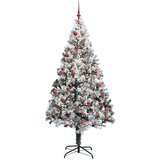vidaXL Umjetno božićno drvce s 300 LED svjetlima Zelena 210 x 135 cm | shoptok.hr