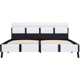 V Okvir za krevet od umjetne kože LED bijeli 120 x 200 cm | Eponuda.com