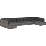  Sekcijski kavč dvosed poli ratan siv, (20598199) | Shoptok.si
