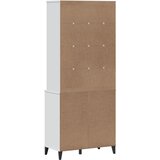  Visoka komoda VIKEN bijela 80 x 40 x 190 cm od masivne borovine | Shoptok.si
